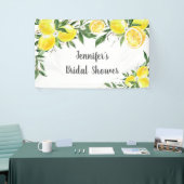 Lemon Greenery Gold Vrijgezellenfeest Spandoek (Beurs)