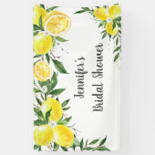 Lemon Greenery Gold Vrijgezellenfeest Spandoek (Verticaal)