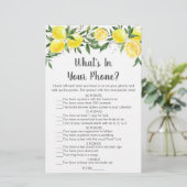 Lemon Greenery Gold wat zit er in je telefoonspel (Staand voorkant)