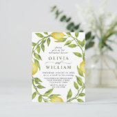 Lemon Greenery REHEARSAL DINNER Invitation Briefkaart (Staand voorkant)