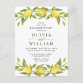 Lemon Greenery VERBINTENIS PARTY Invitation Briefkaart (Voorkant)