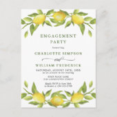 Lemon Greenery VERBINTENIS PARTY Invitation Briefkaart (Voorkant)