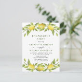 Lemon Greenery VERBINTENIS PARTY Invitation Briefkaart (Staand voorkant)
