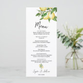 Lemon Greenery Wedding Menu (Staand voorkant)