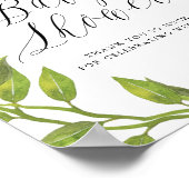 Lemon Greenery Wreath Baby shower Welkom Poster (Hoek)