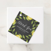 Lemon Greenery Wreath Chalkboard Wedding Dank je Bedankjes Labels (In situ)