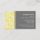 Lemon Grey Damask Calling Cards Contactkaartje (Achterkant)