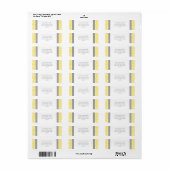 Lemon Grey Damask Custom Return Adres Labels (Full Sheet)
