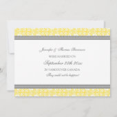 Lemon Grey Damask net gehuwde koninklijke kaarten (Achterkant)
