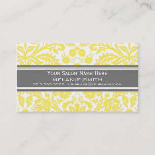 Lemon Grey Damask Salon Appointards Afsprakenkaartje