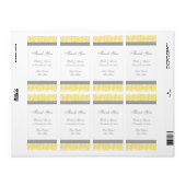 Lemon Grey Damask Wedding Labels (Full Sheet)