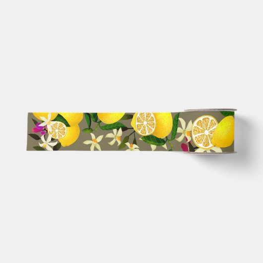 Lemon Grey Grosgrain Lint (Voorkant)