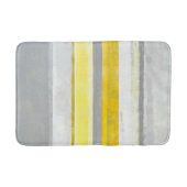 "Lemon" Grijs en Geel Abstract Kunst Badmat (Voorkant)