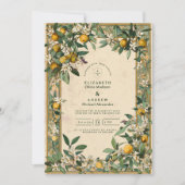 Lemon Grove Bloom Bruiloft Kaart (Voorkant)