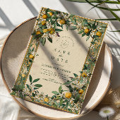 Lemon Grove Bloom Wedding Save The Date