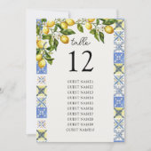 Lemon Grove Bruiloft Tafelnummer Zittingkaart (Voorkant)