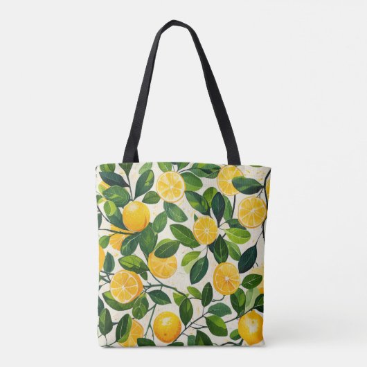"Lemon Grove Canvas tas" Tote Bag (Achterkant)