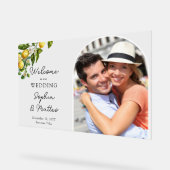 Lemon Grove Foto Italiaanse bruiloft Welkom Acryl Bord (Hoek)