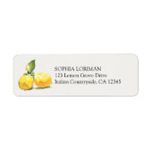 Lemon Grove Fruit Lemons op Cream Retouradres Etiket (Voorkant)
