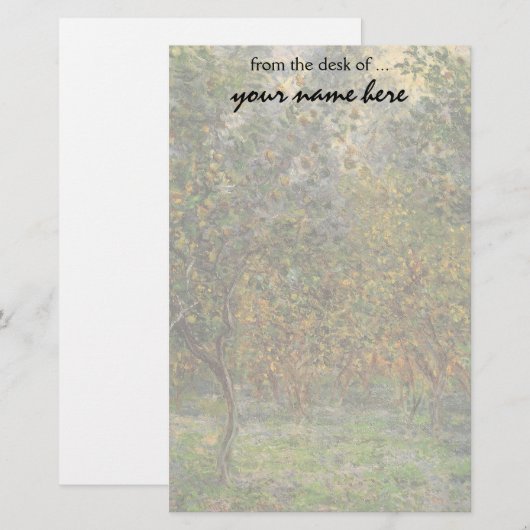 Lemon Grove in Bordighera door Claude Monet Briefpapier (Voorkant / Achterkant)