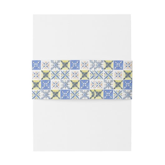 Lemon Grove Italiaans Land Tegels Bruiloft Uitnodigingen Wikkel (Achterkant Voorbeeld)