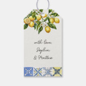 Lemon Grove Italiaans thema rustieke Tegel Cadeaulabel (Voorkant)