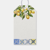Lemon Grove Italiaans thema rustieke Tegel Cadeaulabel (Achterkant)