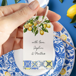 Lemon Grove Italiaans thema rustieke Tegel Cadeaulabel