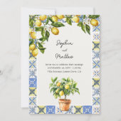 Lemon Grove Italiaanse bruiloft details en website Kaart (Voorkant)