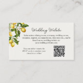 Lemon Grove Italiaanse land thema bruiloft website Informatiekaartje (Voorkant)