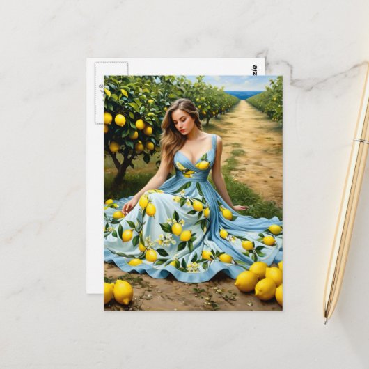 Lemon Grove Lady Briefkaart (Voorkant / Achterkant in situ)