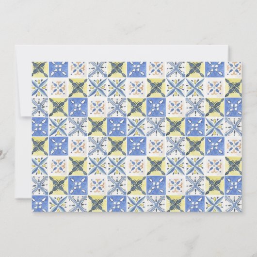 Lemon Grove Liefde en Limoncello Repetitie Diner Kaart (Achterkant)