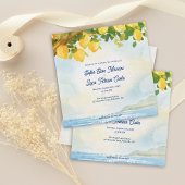Lemon Grove Mediterranean Wedding Invitation  Kaart