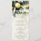 Lemon Grove | Modern Geel & Groen Zomerdiner Menu (Voorkant)