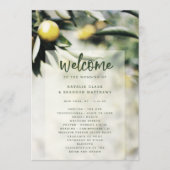 Lemon Grove | Moderne Gele Huwelijksceremonie Programmakaart (Voorkant)