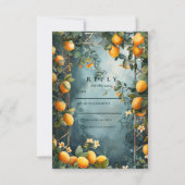 Lemon Grove Romance Bruiloft RSVP Kaartje (Voorkant)