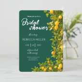 Lemon Grove Romance bruiloftsuitnodiging Kaart (Staand voorkant)