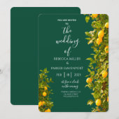 Lemon Grove Romance huwelijksuitnodiging Kaart (Voorkant / Achterkant)