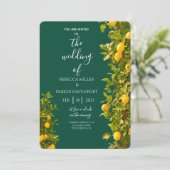 Lemon Grove Romance huwelijksuitnodiging Kaart (Staand voorkant)