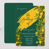 Lemon Grove Romance huwelijksuitnodiging Kaart (Voorkant / Achterkant)