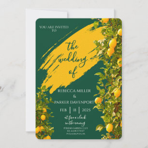 Lemon Grove Romance huwelijksuitnodiging Kaart