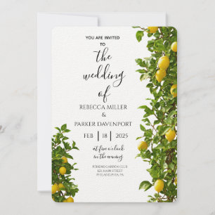 Lemon Grove Romance huwelijksuitnodiging Kaart