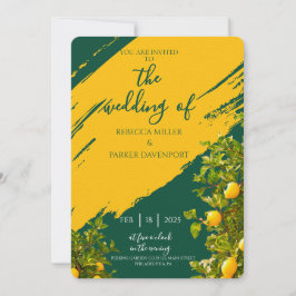 Lemon Grove Romance huwelijksuitnodiging Kaart