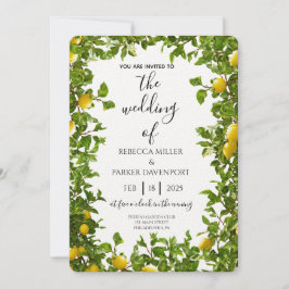 Lemon Grove Romance huwelijksuitnodiging Kaart