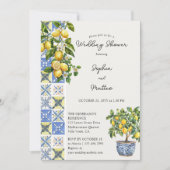 Lemon Grove rustieke mediterrane bruiloft douche Kaart (Voorkant)