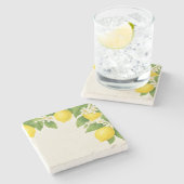 Lemon Grove Watercolor  Stenen Onderzetter (Zijkant)