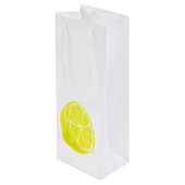 Lemon Half Gift Bag Wijn Cadeautas (Achterkant Gekanteld)