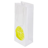Lemon Half Gift Bag Wijn Cadeautas (Voorkant Gekanteld)