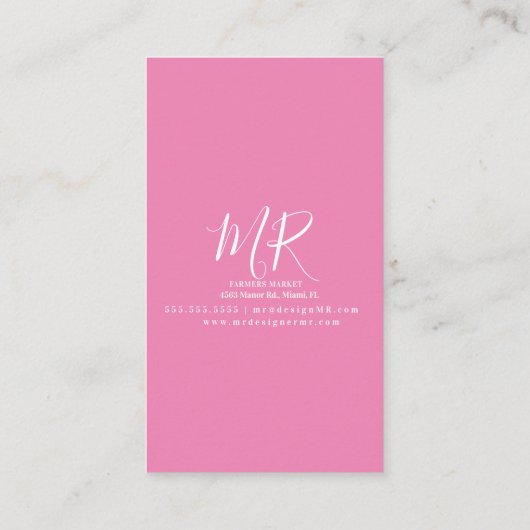 Lemon Half Smoothie Milk Shake Fruit Visitekaartje (Achterkant)