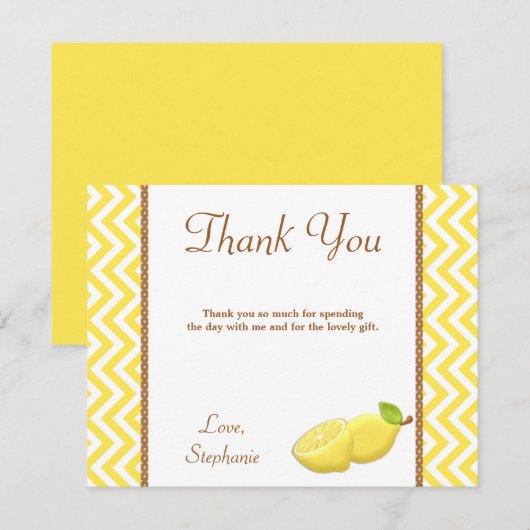 Lemon Hartelijk dank Bedankkaart (Voorkant / Achterkant)